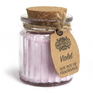 Frasco de vela de soja  violeta