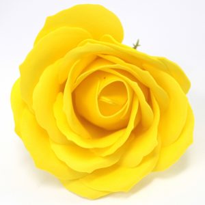 Flor de sabão artesanal tamanho médio  amarelo