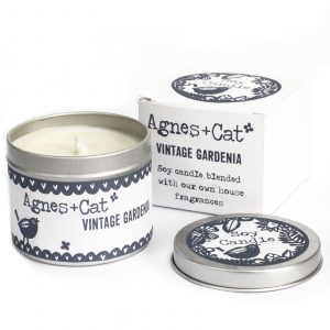 Velas em lata  vintage gardenia