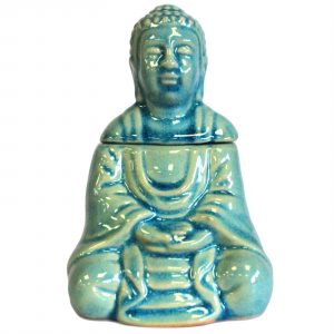 Queimador de óleo Buda sentado  azul