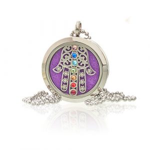 Colar difusor de aromaterapia 30mm  Hamsa Chakra